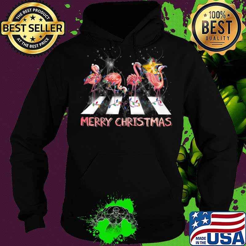 Merry christmas flamingo abbey road lights s Hoodie Merry christmas flamingo abbey road lights s Hoodie