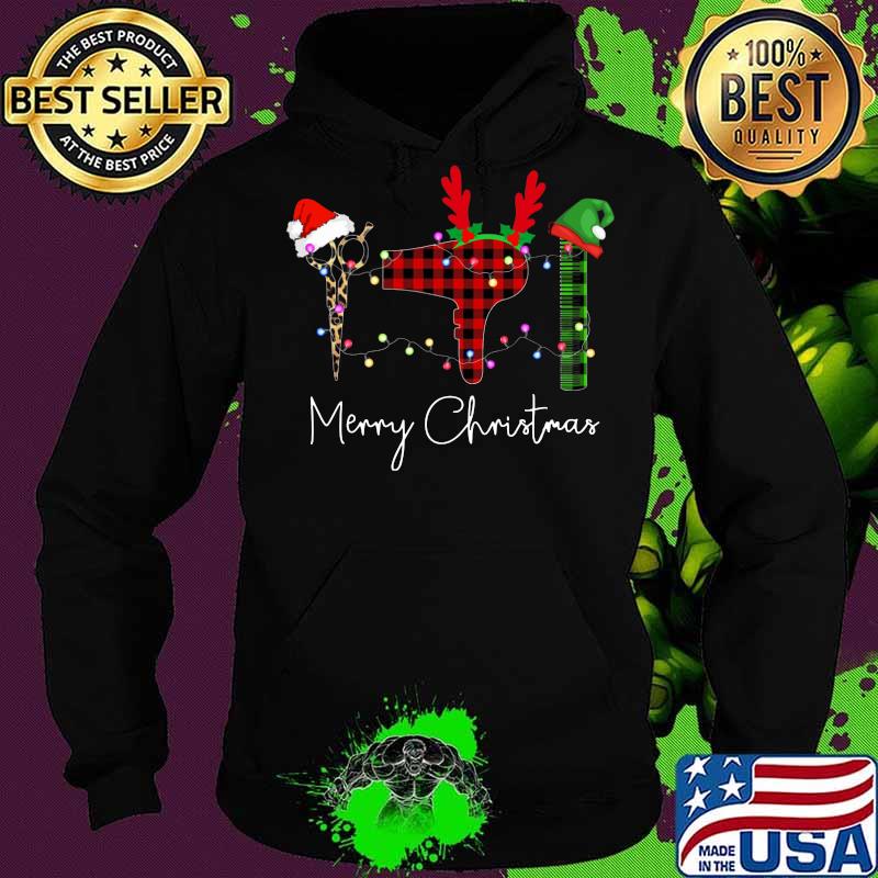 Merry christmas hairstyles lights s Hoodie Merry christmas hairstyles lights s Hoodie