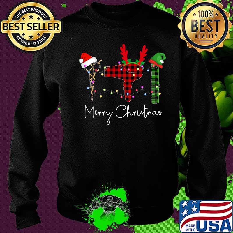 Merry christmas hairstyles lights s Sweater Merry christmas hairstyles lights s Sweater