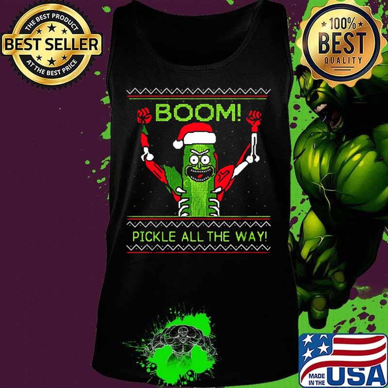 Merry christmas rick santa boom pickle all the way ugly s Tank top Merry christmas rick santa boom pickle all the way ugly s Tank top