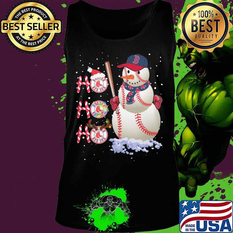 Merry christmas snowman boston red sox baseball ho ho ho s Tank top Merry christmas snowman boston red sox baseball ho ho ho s Tank top