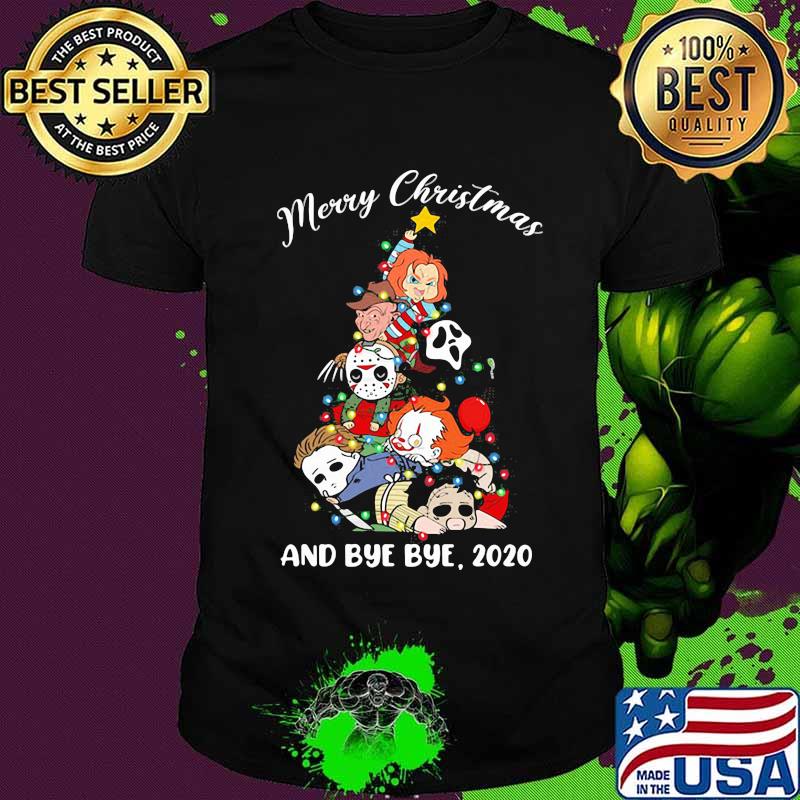 Merry christmas tree horror characters and bye bye 2020 shirt