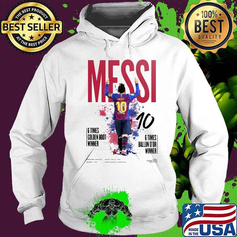 Messi no.10 6 times golden boot winner s Hoodie Messi no.10 6 times golden boot winner s Hoodie
