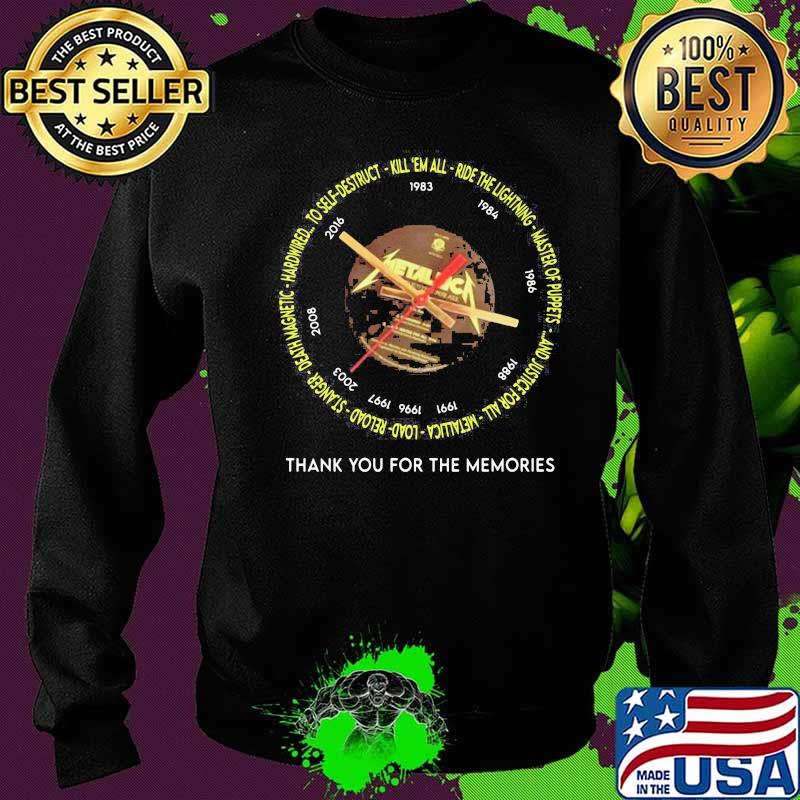 Metallica to self kill em all ride the lightning master of puppets and justice for all thank you for the memories s Sweater Metallica to self kill em all ride the lightning master of puppets and justice for all thank you for the memories s Sweater