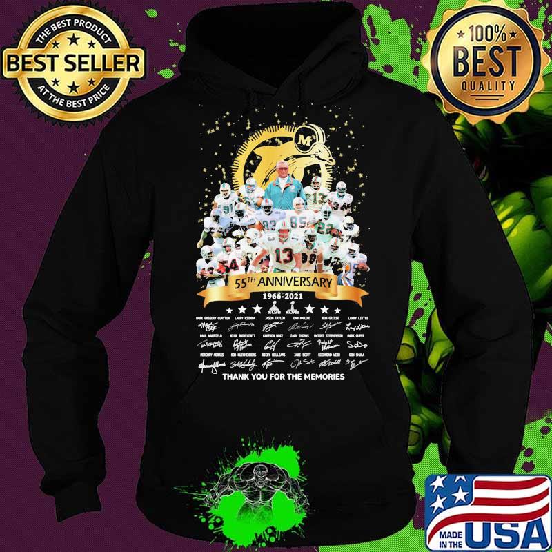 Miami dolphins 55th anniversary 1966 2021 thank you for the memories signatures s Hoodie Miami dolphins 55th anniversary 1966 2021 thank you for the memories signatures s Hoodie