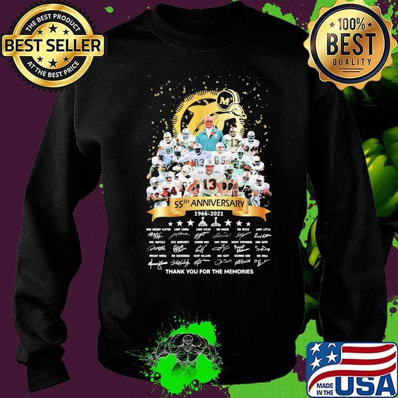 Miami dolphins 55th anniversary 1966 2021 thank you for the memories signatures s Sweater Miami dolphins 55th anniversary 1966 2021 thank you for the memories signatures s Sweater