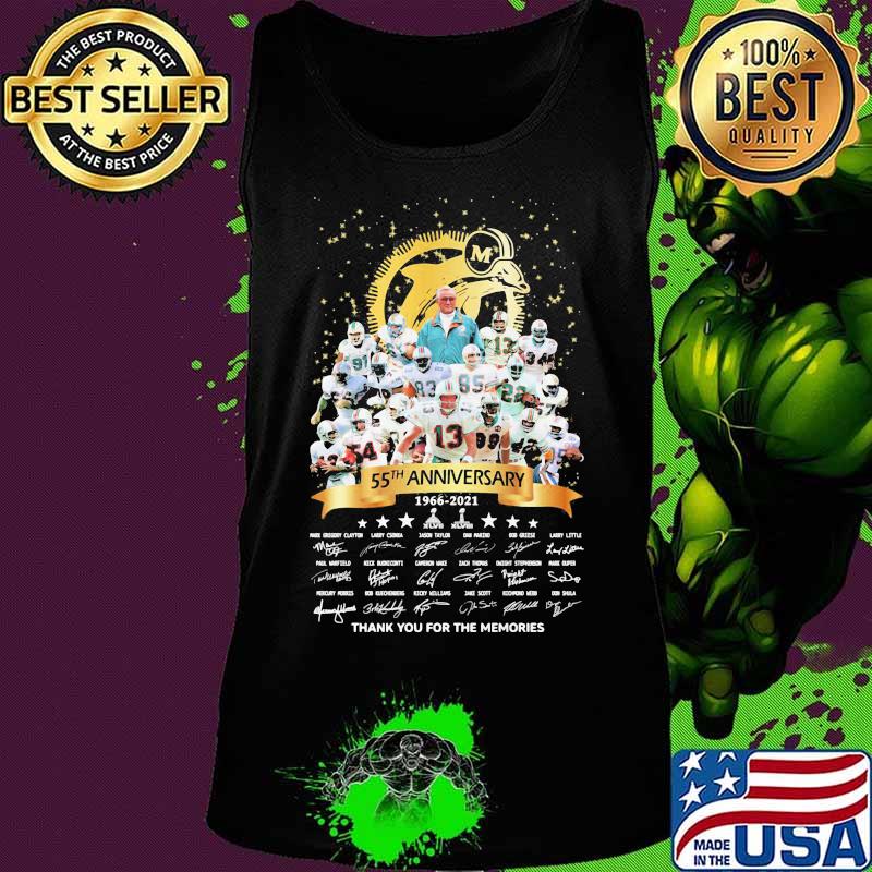 Miami dolphins 55th anniversary 1966 2021 thank you for the memories signatures s Tank top Miami dolphins 55th anniversary 1966 2021 thank you for the memories signatures s Tank top