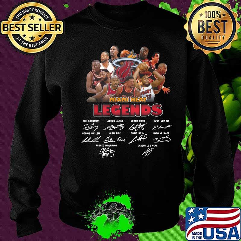 Miami heat legends basketball players signatures s Sweater Miami heat legends basketball players signatures s Sweater