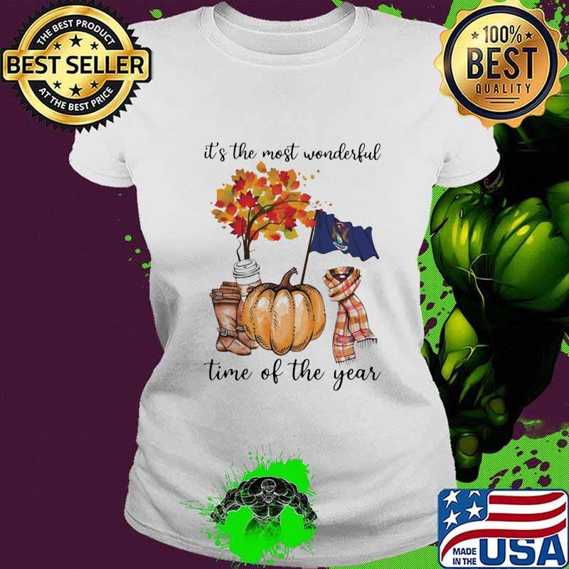 Michigan flag it's the most wonderful time of the year leaves s Ladies tee Michigan flag it's the most wonderful time of the year leaves s Ladies tee