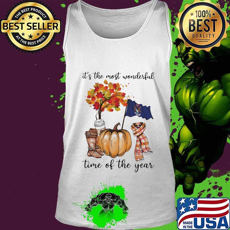Michigan flag it's the most wonderful time of the year leaves s Tank top Michigan flag it's the most wonderful time of the year leaves s Tank top