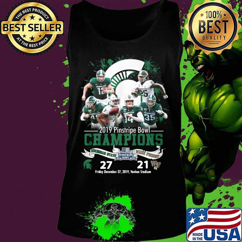 Michigan state athletics 2019 pinstripe bowl champions s Tank top Michigan state athletics 2019 pinstripe bowl champions s Tank top