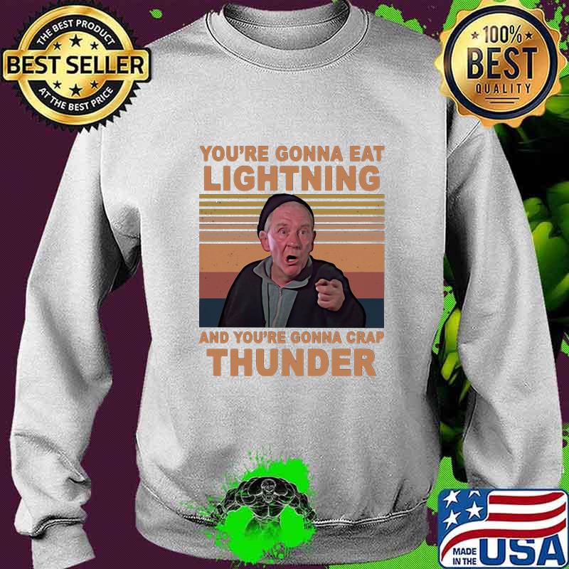 Mickey entrenador de rocky you're gonna eat lightning and you're gonna crap thunder vintage retro s Sweater Mickey entrenador de rocky you're gonna eat lightning and you're gonna crap thunder vintage retro s Sweater