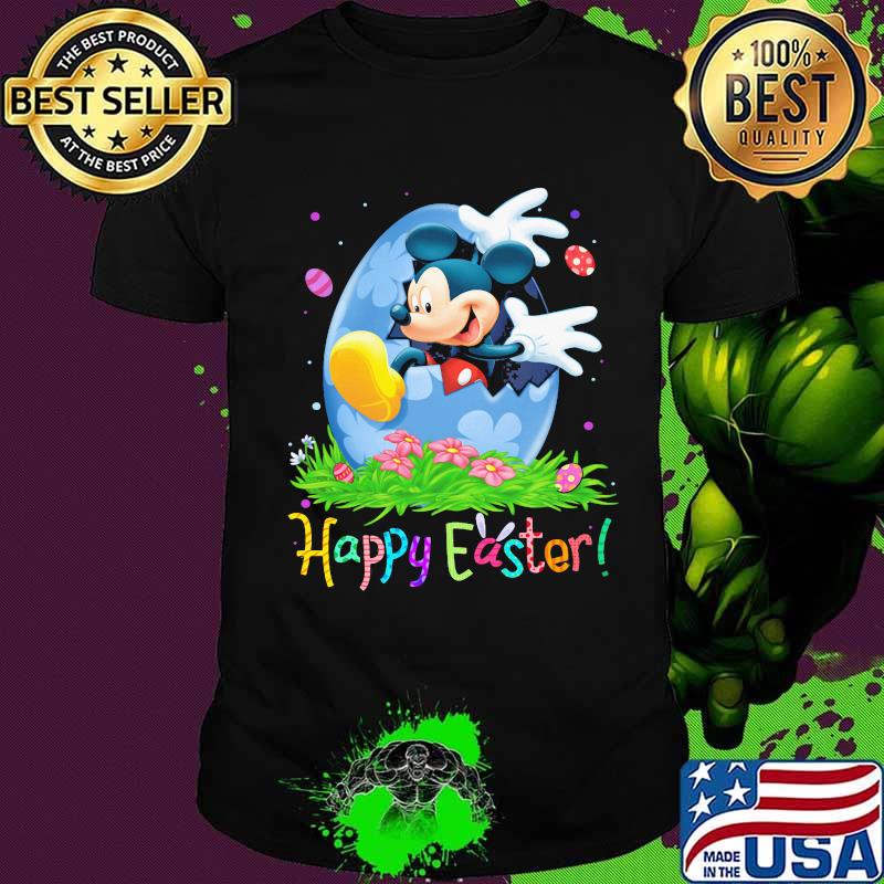 Mickey mouse happy easter flowers shirt