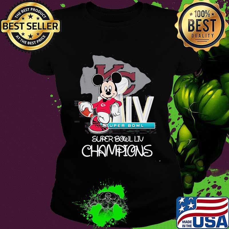 Mickey mouse kansas city chiefs super bowl liv champions s Ladies tee Mickey mouse kansas city chiefs super bowl liv champions s Ladies tee