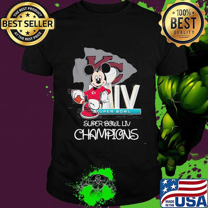 Mickey mouse kansas city chiefs super bowl liv champions shirt