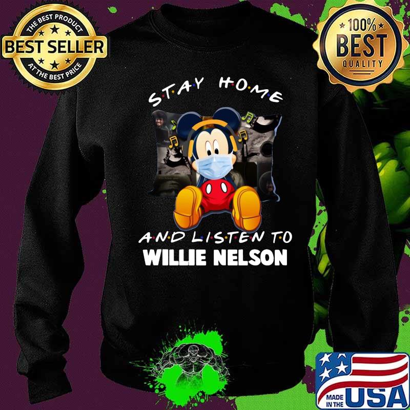 Mickey mouse mask stay home and listen willie nelson s Sweater Mickey mouse mask stay home and listen willie nelson s Sweater