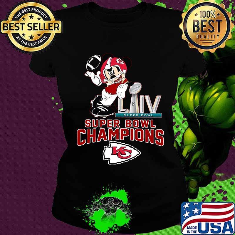 Mickey mouse super bowl liv champions kansas city chiefs s Ladies tee Mickey mouse super bowl liv champions kansas city chiefs s Ladies tee