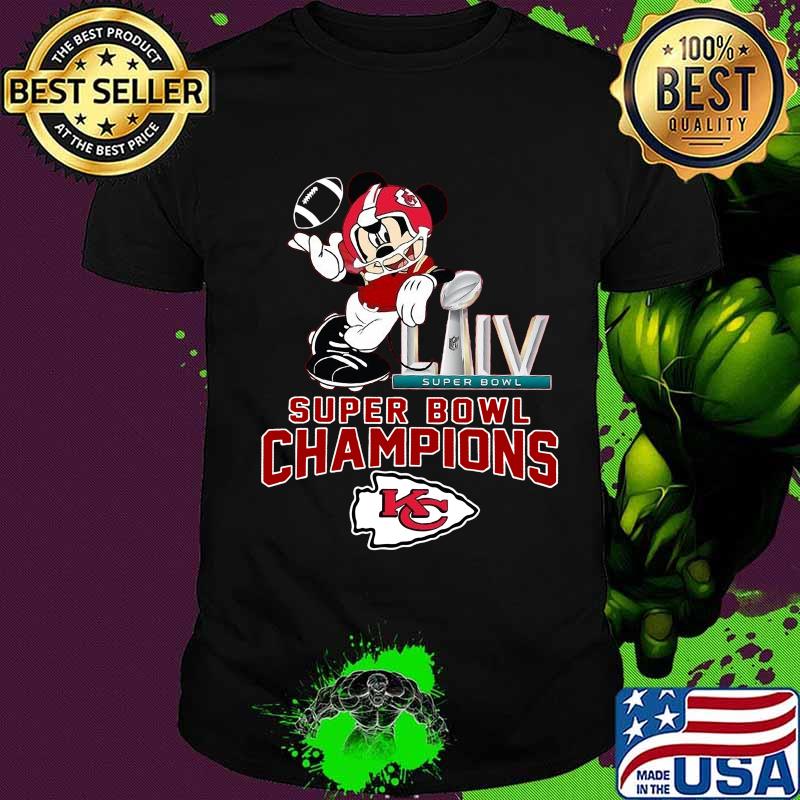 Mickey mouse super bowl liv champions kansas city chiefs shirt