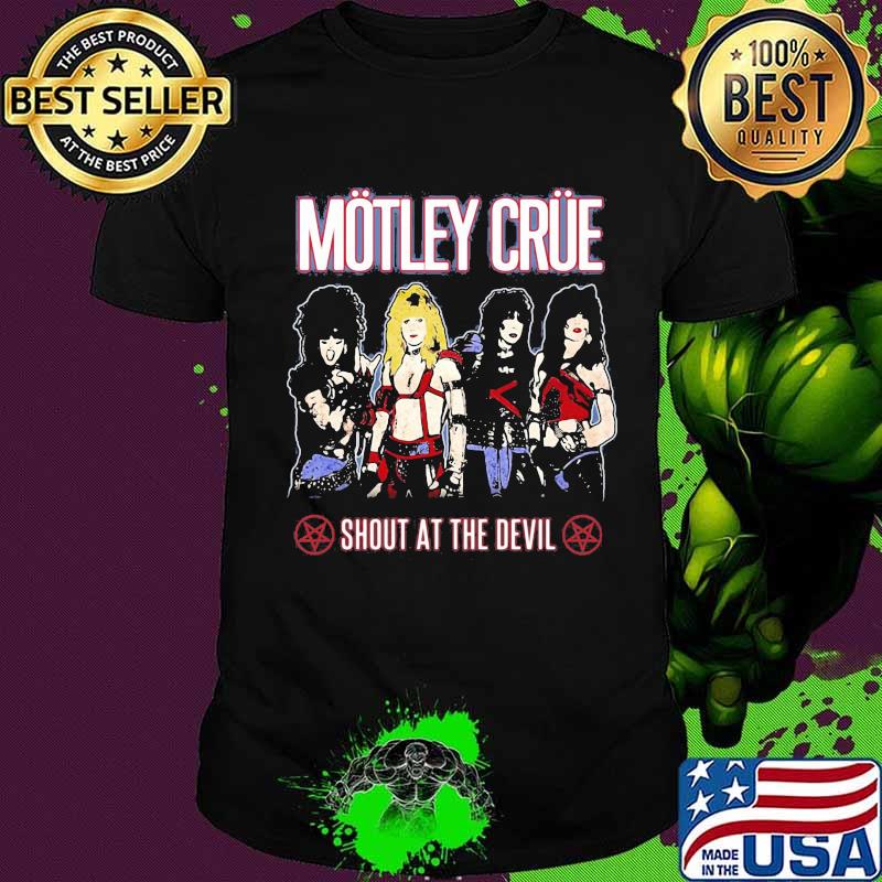 Motley crue band shout at the devil stars shirt