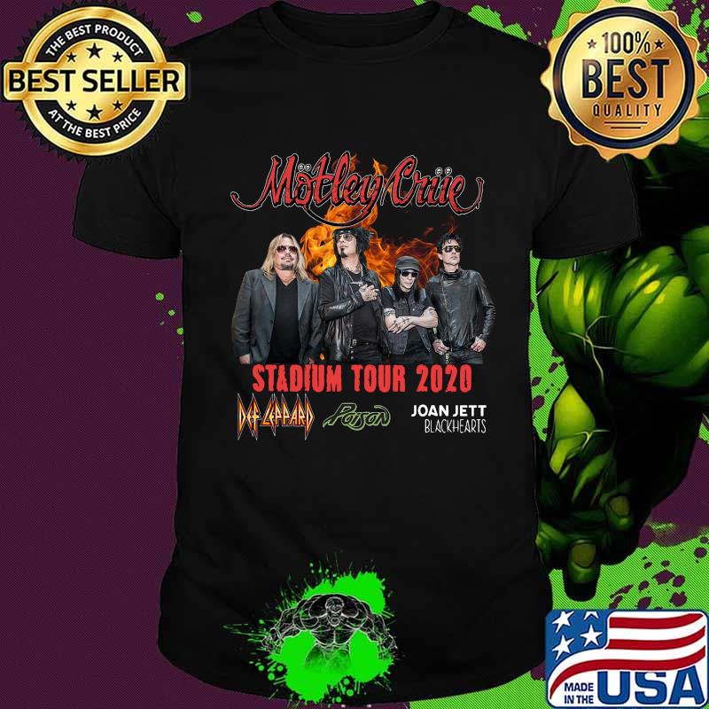 Motley crue stadium tour 2020 def leppard poison joan jett blackheart shirt