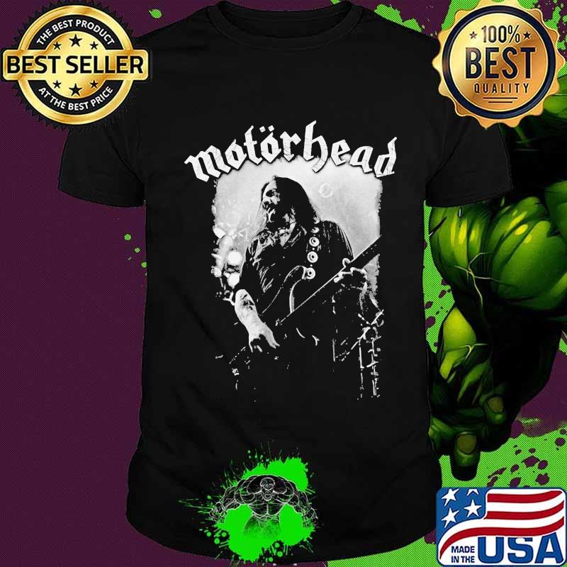 Motorhead band lemmy playing guitar shirt
