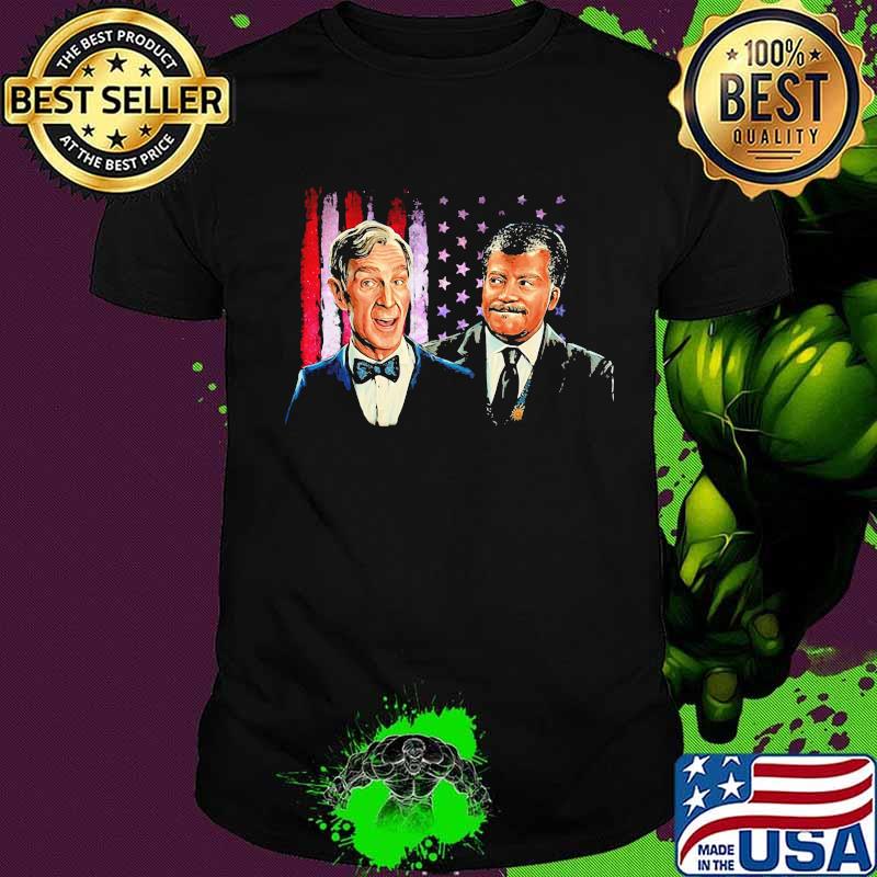 Neil degrasse tyson bill nye tyson nye american flag independence day shirt