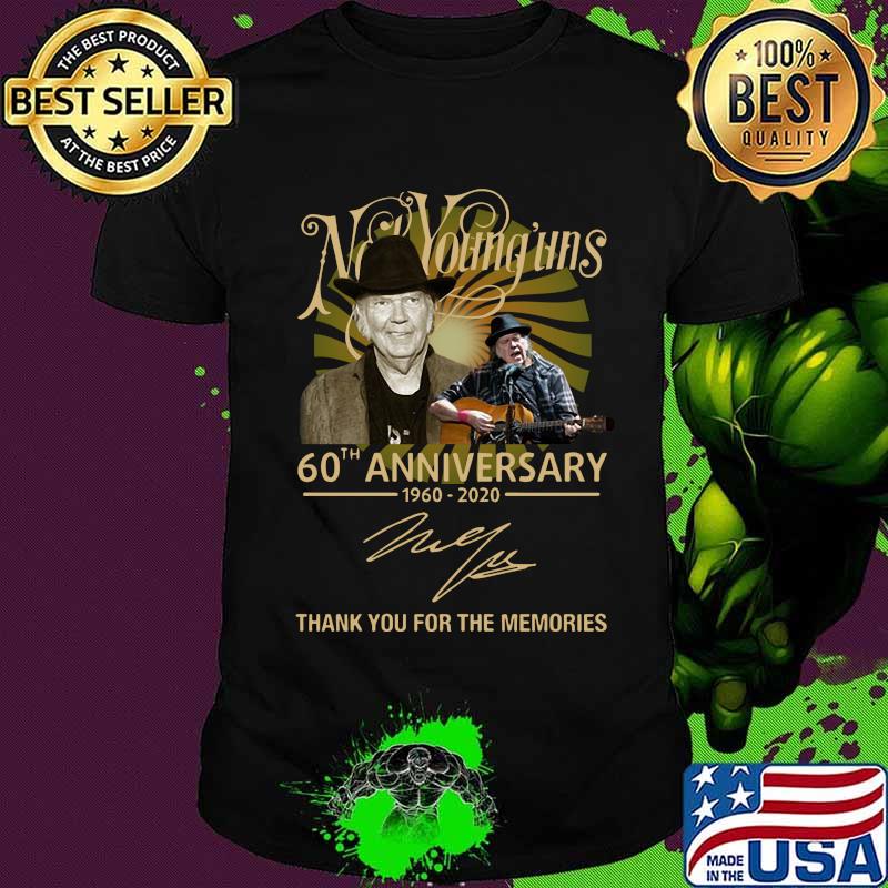 Neil younguns 60th anniversary 1960 2020 thank you for the memories signature shirt
