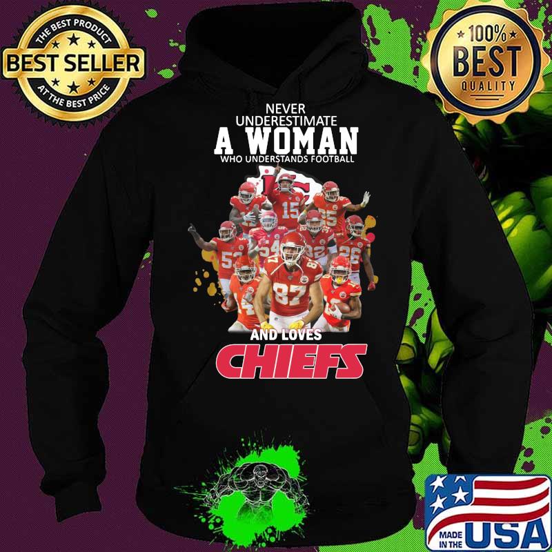 Never underestimate a woman who understands football and loves kansas city chiefs s Hoodie Never underestimate a woman who understands football and loves kansas city chiefs s Hoodie