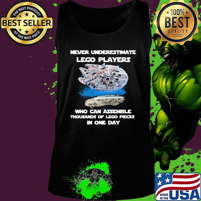 Never underestimate lego players who can assemble thousand of lego pieces in one day logo s Tank top Never underestimate lego players who can assemble thousand of lego pieces in one day logo s Tank top
