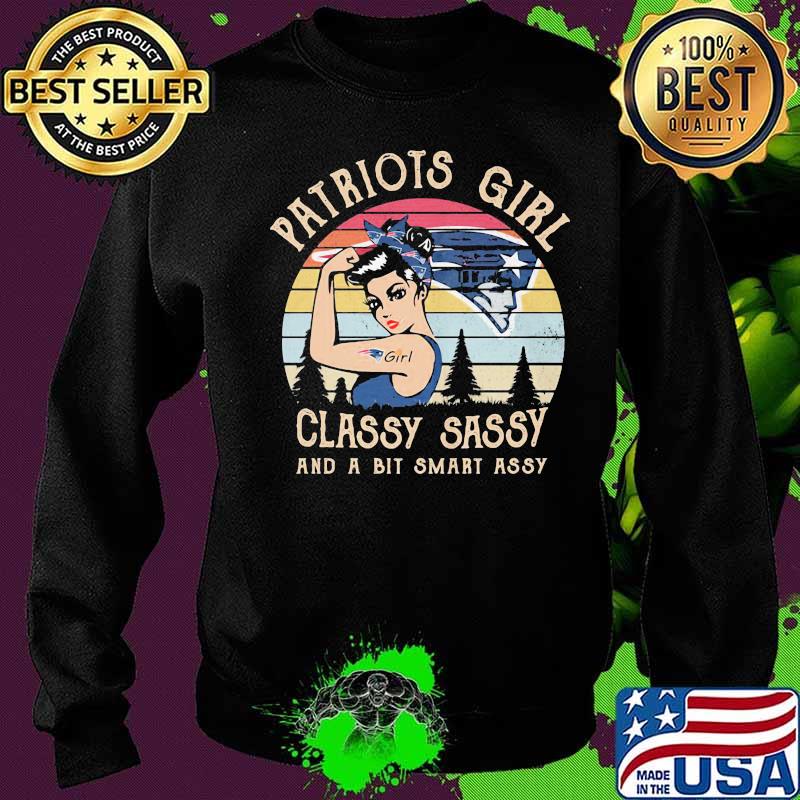 New england patriots girl classy sassy and a bit smart assy vintage retro s Sweater New england patriots girl classy sassy and a bit smart assy vintage retro s Sweater