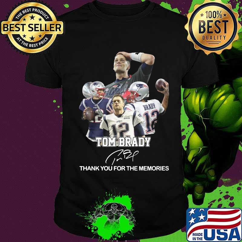 New england patriots tom brady thank you for the memories signature shirt