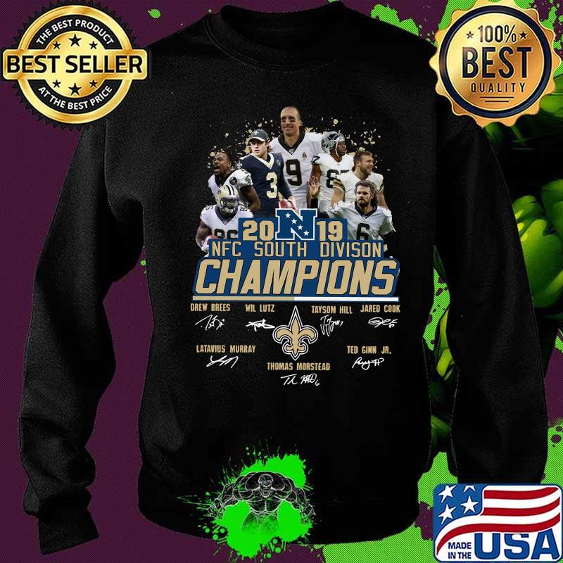New orleans saints 2019 nfc south division champions signatures s Sweater New orleans saints 2019 nfc south division champions signatures s Sweater