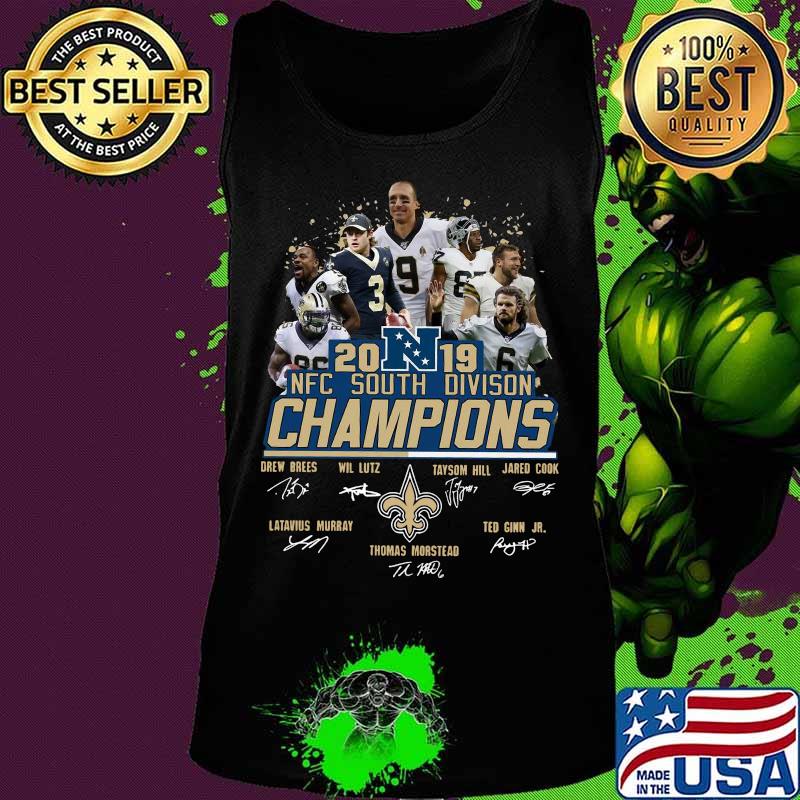 New orleans saints 2019 nfc south division champions signatures s Tank top New orleans saints 2019 nfc south division champions signatures s Tank top