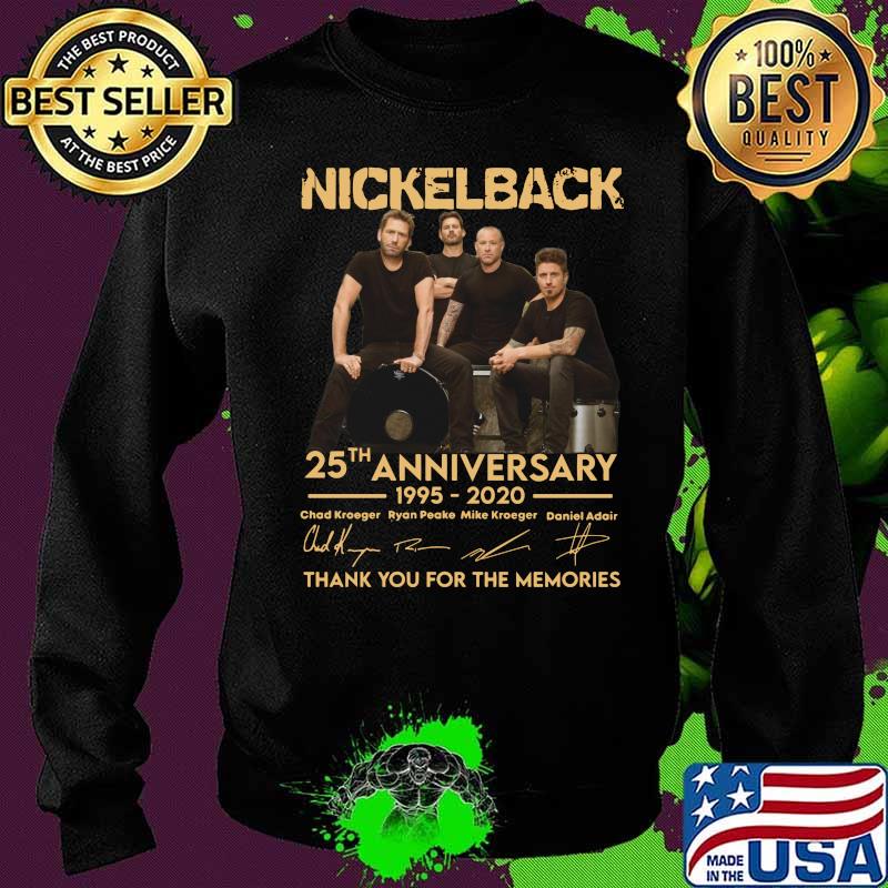 Nickelback 25th anniversary 1995 2020 thank you for the memories signatures s Sweater Nickelback 25th anniversary 1995 2020 thank you for the memories signatures s Sweater