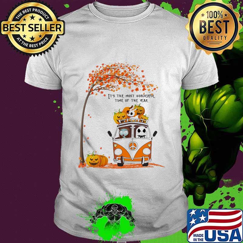 Nightmare riding peace bus it's the most wonderful time of the year leaves tree shirt Nightmare riding peace bus it's the most wonderful time of the year leaves tree shirt