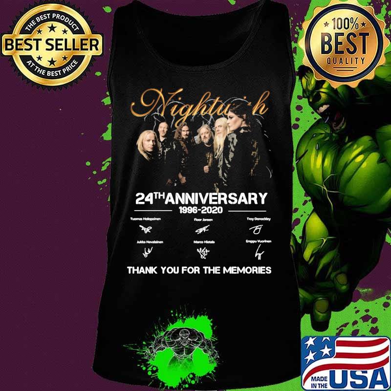 Nightwish 24th anniversary 1996 2020 thank you for the memories signatures s Tank top Nightwish 24th anniversary 1996 2020 thank you for the memories signatures s Tank top