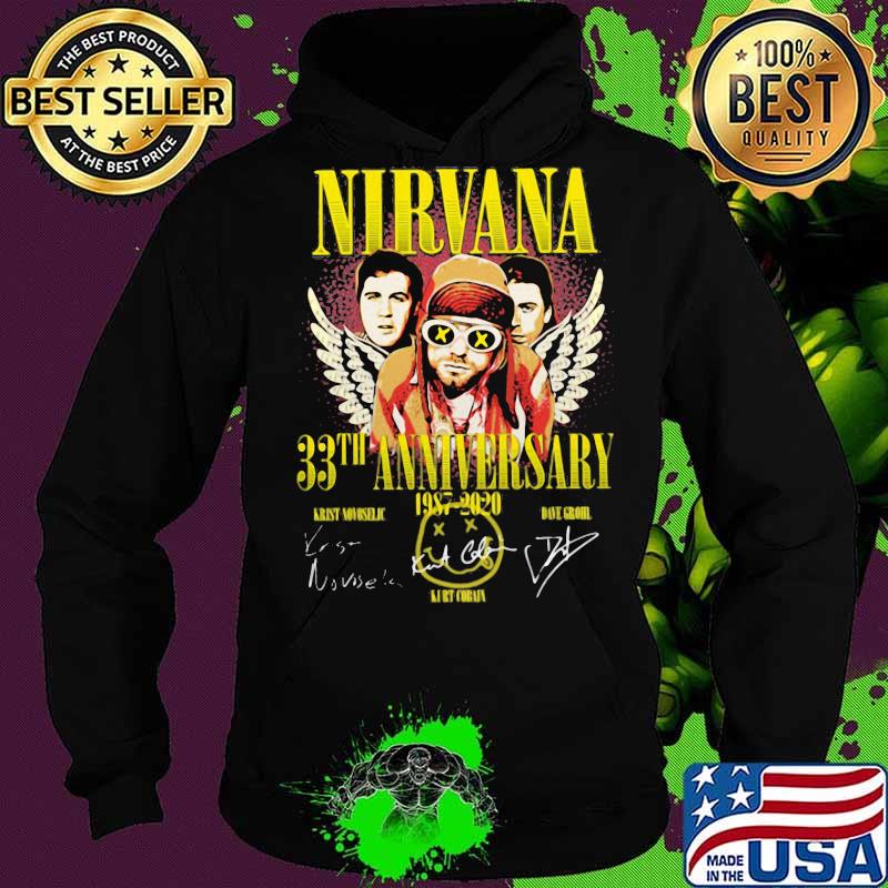 Nirvana 33th anniversary 1987 2020 members signatures s Hoodie Nirvana 33th anniversary 1987 2020 members signatures s Hoodie