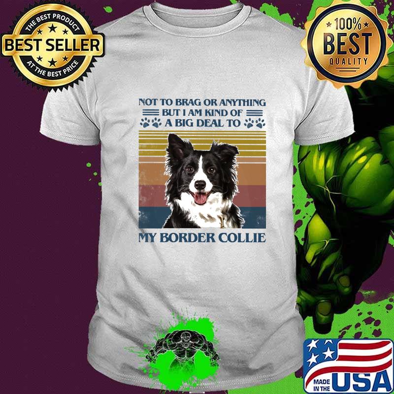 NOT TO BRAG OR ANYTHING BUT I AM KIND OF A BIG DEAL TO MY BORDER COLLIE VINTAGE RETRO SHIRT