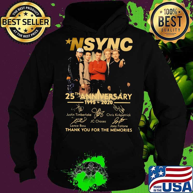 Nsync 25th anniversary 1995 2020 thank you for the memories signatures s Hoodie Nsync 25th anniversary 1995 2020 thank you for the memories signatures s Hoodie