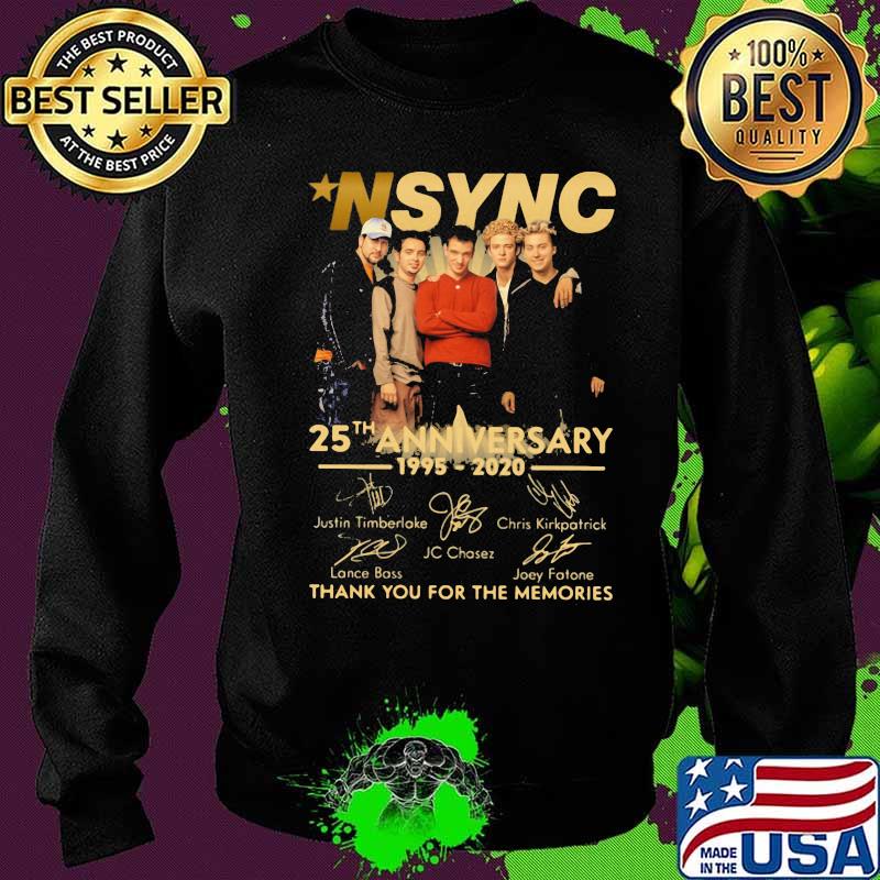Nsync 25th anniversary 1995 2020 thank you for the memories signatures s Sweater Nsync 25th anniversary 1995 2020 thank you for the memories signatures s Sweater