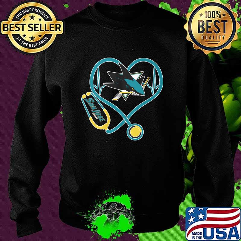 Nurse stethoscope san jose sharks heartbeat s Sweater Nurse stethoscope san jose sharks heartbeat s Sweater