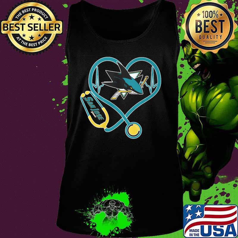 Nurse stethoscope san jose sharks heartbeat s Tank top Nurse stethoscope san jose sharks heartbeat s Tank top