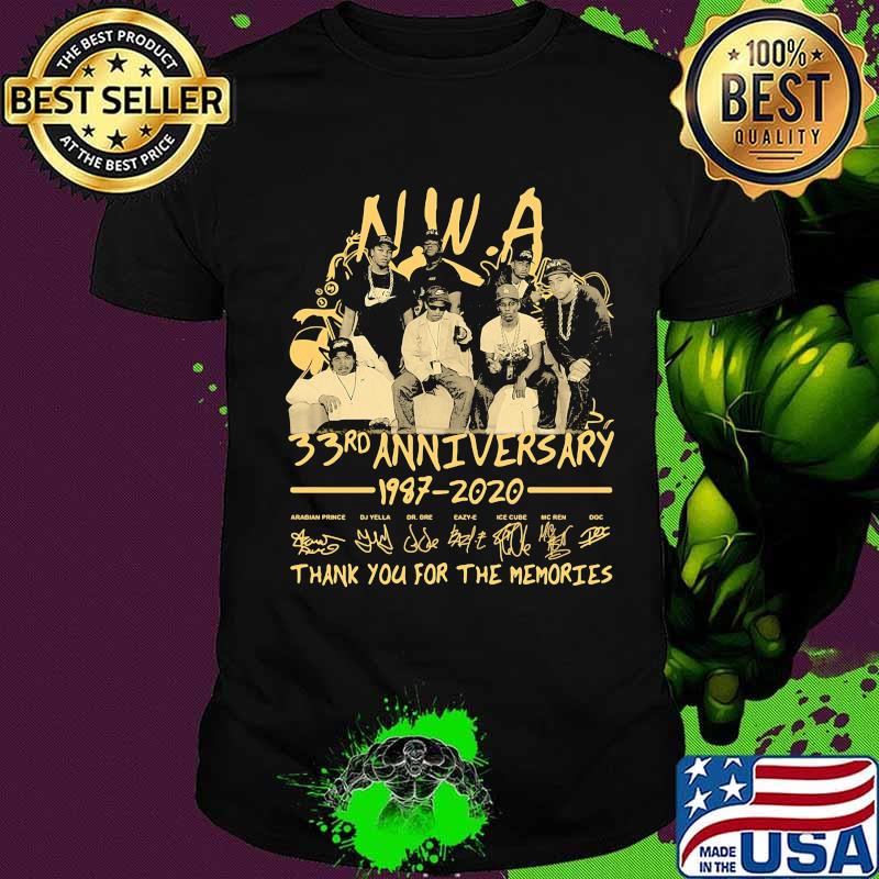 Nwa 33rd anniversary 1987 2020 thank you for the memories signatures shirt