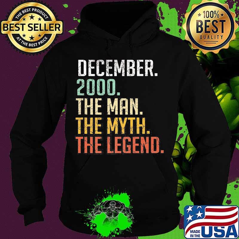 Official December 2000 The Man The Myth The Legend 20th Birthday 20 Years Old Shirt Hoodie Official December 2000 The Man The Myth The Legend 20th Birthday 20 Years Old Shirt Hoodie