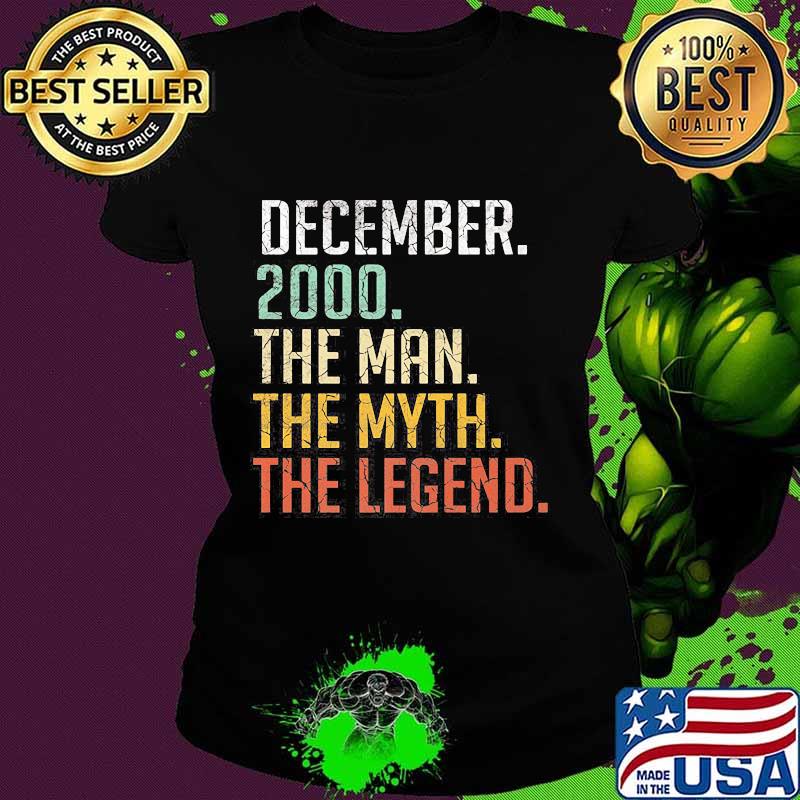 Official December 2000 The Man The Myth The Legend 20th Birthday 20 Years Old Shirt Ladies tee Official December 2000 The Man The Myth The Legend 20th Birthday 20 Years Old Shirt Ladies tee