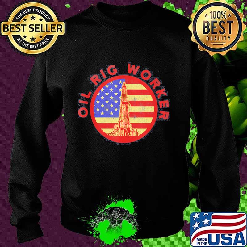 Official Oil Rig Worker Instruct USA American Gas Oilfield American Flag Shirt Sweater Official Oil Rig Worker Instruct USA American Gas Oilfield American Flag Shirt Sweater