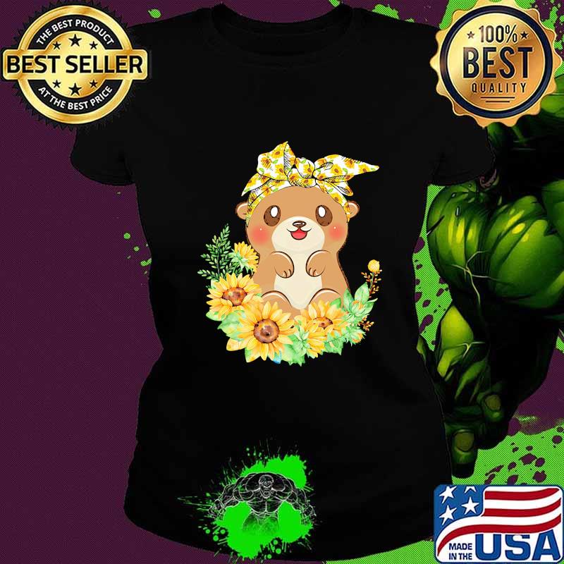 Official Otter Bandana Sunflowers Shirt Ladies tee Official Otter Bandana Sunflowers Shirt Ladies tee