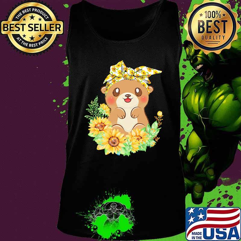 Official Otter Bandana Sunflowers Shirt Tank top Official Otter Bandana Sunflowers Shirt Tank top