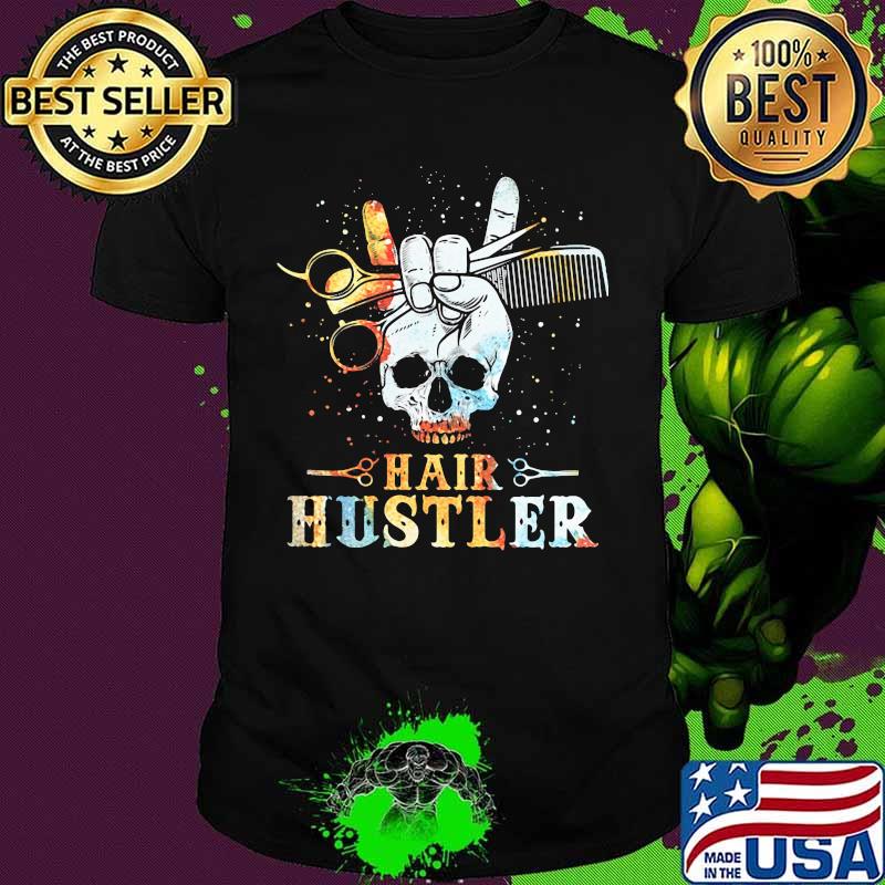 Official skull hair hustler shirt