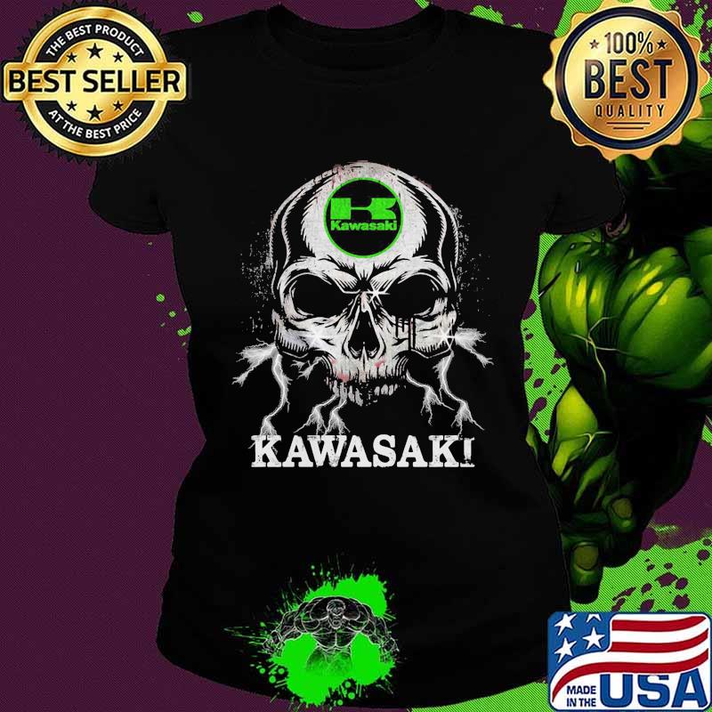 Official skull kawasaki logo s Ladies tee Official skull kawasaki logo s Ladies tee